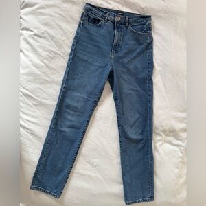 Express Dark Blue Slim Super High Rise Women Jeans